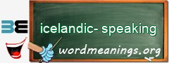 WordMeaning blackboard for icelandic-speaking